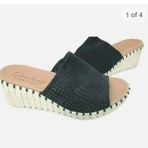 🖤NEW! Women's Sz 8 Black Skecher's Memory Foam Slides!!🖤